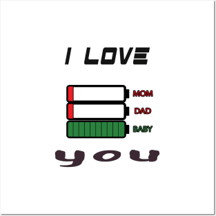 i love you-dad-mom Posters and Art